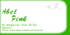 abel pink business card